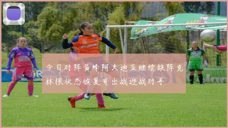 今日对阵黄蜂阿夫迪亚继续缺阵克林根状态恢复可出战迎战对手